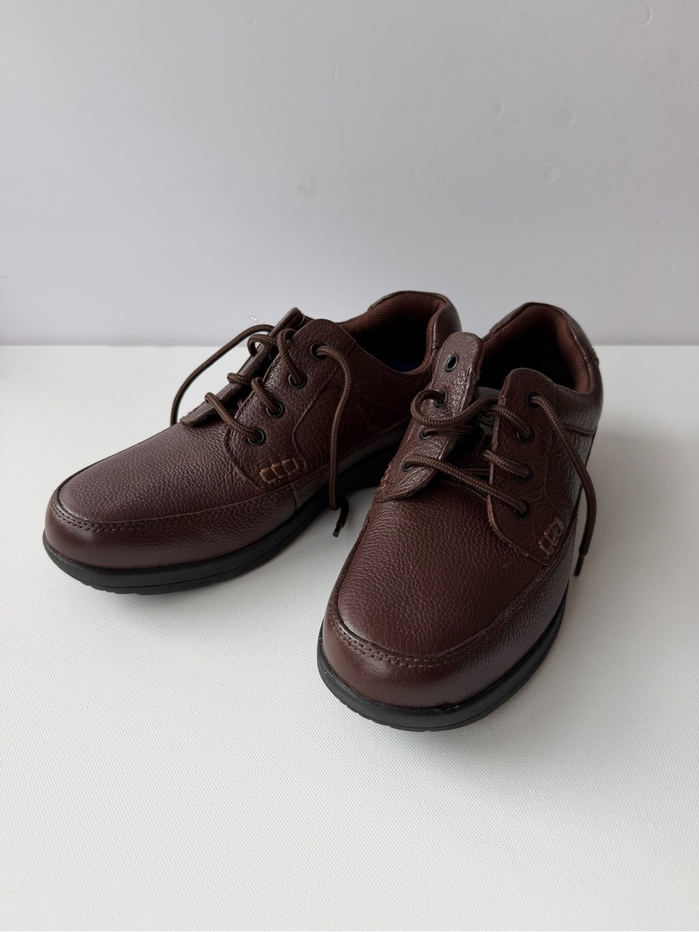 Nunn Bush Cam Moc Toe Oxford Men’s 8.5 M Brown Leather Comfort Gel NWT 84694